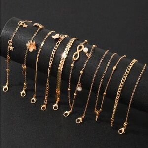 Elegant Gold Bracelet Set